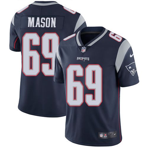 Men New England Patriots #69 Shaq Mason Nike Navy Vapor Limited NFL Jersey->new england patriots->NFL Jersey